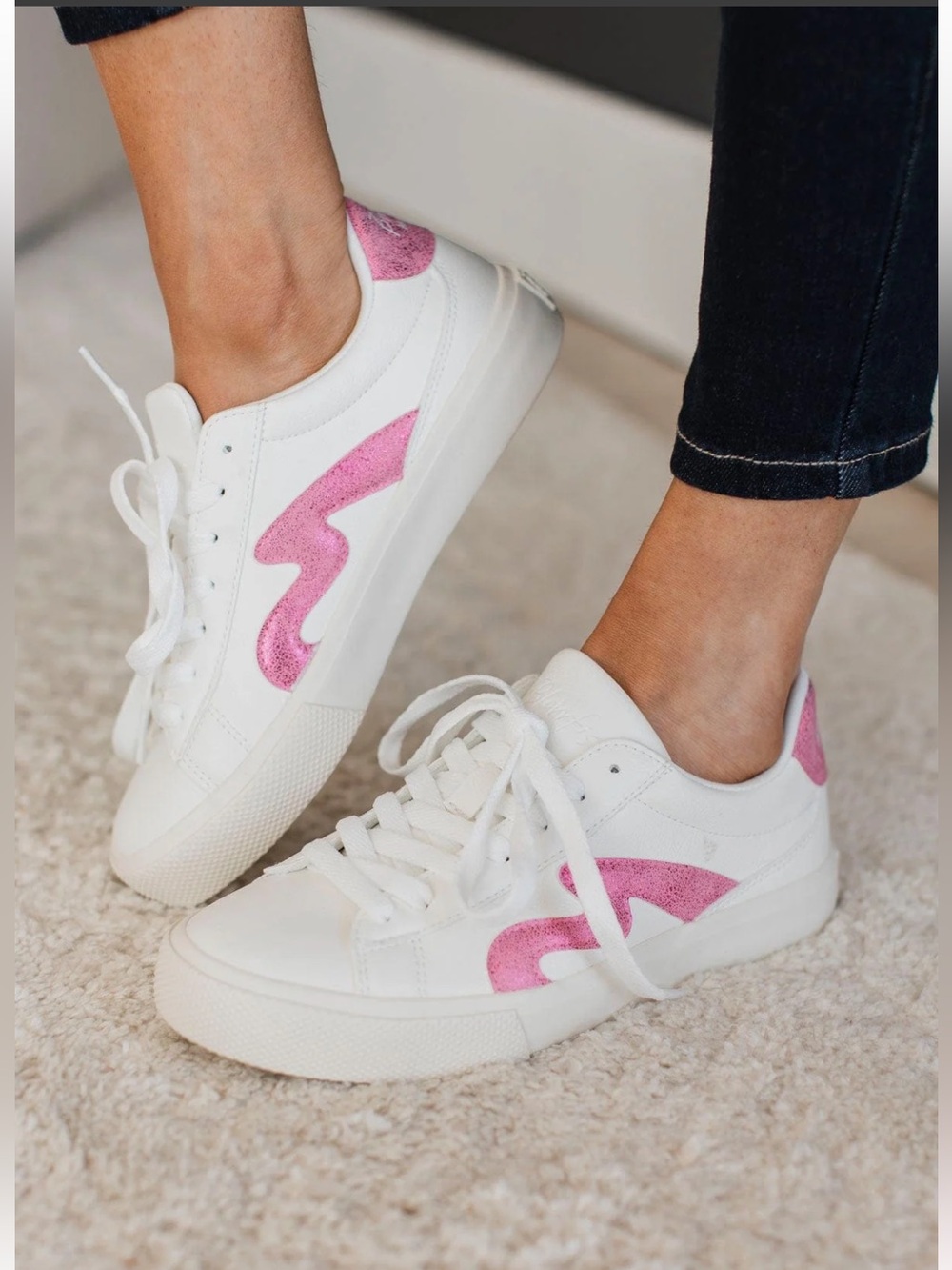 BLOWFISH VICE SNEAKERS- WHITE ELLA/PINK VOYAGER